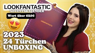 LOOKFANTASTIC ✨ Adventskalender 2023  über 625€ Wert  25 Türchen UNBOXING [upl. by Ennirroc]