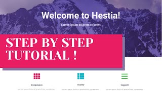 CUSTOMIZE HESTIA THEME To Change The Appearance of Your Wordpress Website  STEP BY STEP TUTORIAL [upl. by Eelanej274]