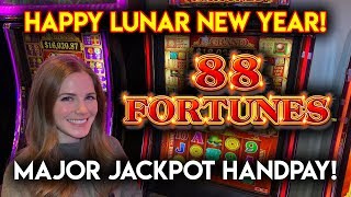 MAJOR JACKPOT HANDPAY 88 Fortunes Slot Machine [upl. by Aisatsan]