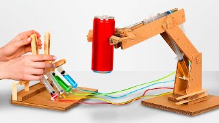 How to Make Hydraulic Powered Robotic Arm from Cardboard [upl. by Ettezzil]