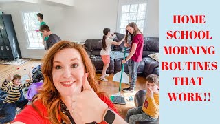 Large Family Homeschool Morning Routine  Daily Rhythm for Mom of 10  Homeschool WakeUp Times [upl. by Aihsercal]