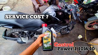 FZ V3 BS6 Service  Castrol Power 1 Ultimate 10w40  Castrol Engine Shampoo [upl. by Yenttirb]