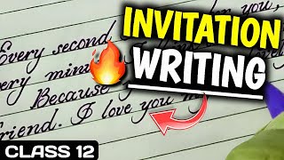 Invitation writing  Invitation writing class 12  Invitation and replies class 12Invitation format [upl. by Thadeus]