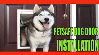 PETSAFE DOG DOOR INSTALLATION step by step  SECURITY BOSS DOG DOOR 👌👌🐶🐶 [upl. by Aivuy]