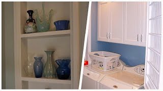 75 Laundry Room With Raisedpanel Cabinets And Blue Walls Design Ideas Youll Love ♡ [upl. by Stacee]