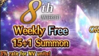 FFBE Summon Fest  Free 151 Summon Week 10 [upl. by Nonnek]