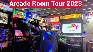 Arcade Room Tour December 2023  Arcade1up RecRoomMasters Virtual Pinball and more [upl. by Aerdnua165]