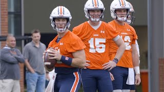 Auburn QBs compete on first day of Spring practice Payton Thorne Walker White Hank Brown [upl. by Acim386]