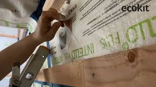 Installation of the airtightness layer  ProClima Intello membrane [upl. by Mimi431]