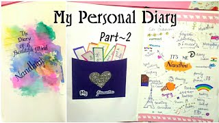 My Personal Diary Part2  Simple way to decorate Diary Pages  Journal Writing  Bullet Journal [upl. by Ganiats]