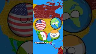 who is stronger India or USA 🇮🇳⚔️🇺🇲😱 countries in a nutshell world provinces countryballs vs [upl. by Acilejna583]