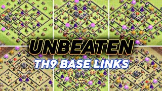 Top 10  Townhall 9 WarTrophyFarming Base Links  New Town Hall 9 Base Designs  Clash Of Clans [upl. by Quent]