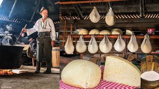 Sensational Cheese Making Process on Old Fashioned Farm From Romania [upl. by Bannon]