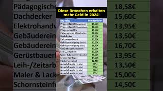 Mindestlohnerhöhungen aller Branchen in 2024 [upl. by Eelessej]