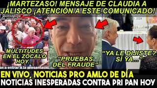 🚨NOCHE MARTES 13 SALE CLAUDIA MENSAJE A LA NACIÓN JALISCO ATENCIÓN EL PRESIDENTE IMPRESIONA ESTO [upl. by Fang]