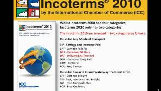 Incoterms® 2010 Videos Part 1 New terms and Structure [upl. by Photima400]