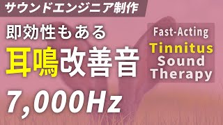 耳鳴り改善音 高音域 7000Hz × ホワイトノイズ  耳鳴り治療音 軽減方法 耳鳴りキーン [upl. by Torruella]