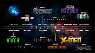 NEW MARVEL STUDIOS MULTIVERSE SAGA SLATE PHASE 57 20242028 All Films Confirmed and Rumored [upl. by Kaycee452]