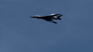 US Air Force Rockwell B1B Lancer “The Bone”  2023 Air amp Sea Show  Miami Beach  4K60FPS [upl. by Bautista]