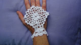 CROCHET FINGERLESS HANDGLOVE ACCESSORY Part 1 [upl. by Jae]