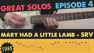 Mary Had a Little Lamb  SRV  SOLO  Lesson  Tutorial  Tab [upl. by Yrreb635]