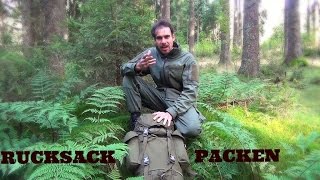 Outdoor Ausrüstung 26  RucksackInhalt für 3 Tage  wie einpacken [upl. by Carlstrom]