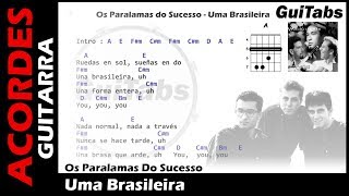 UMA BRASILEIRA 🇧🇷  Paralamas  Letras  Acordes GUITARRA 🎸 Karaoke [upl. by Adnorehs]