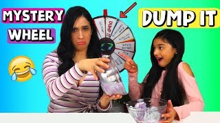 Mystery Wheel of Dump it Slime Challenge with my Mom [upl. by Yendyc651]