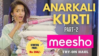 ANARKALI kurti set haul part  2 from MEESHO  tryon  honest review  gimaashi [upl. by Steel616]