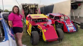 Davenport Speedway Pit tour SR Promotions Ryan McDermott Memorial dirttrackracing [upl. by Ardeahp]