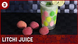 Litchi Juice Recipe  Lychee Juice Recipe  Litchi Sharbat Recipe  How To Make Litchi Juice [upl. by Lem]