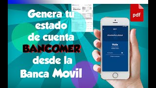 ▌Descarga tu estado de cuenta BANCOMER desde tu celular ▌Explicado PASO a PASO [upl. by Vyner]