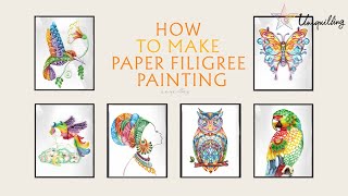 HOW TO MAKE PAPER FILIGREE PAINTING [upl. by Rus527]