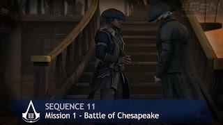 Assassins Creed 3  Sequence 11  Mission 1  Battle of the Chesapeake 100 Sync [upl. by Baecher]