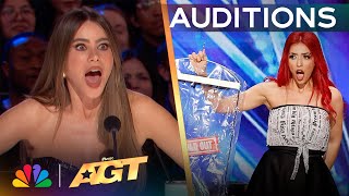 Solange Kardinaly SHOCKS The Judges With Magical Quick Change  Auditions  AGT 2024 [upl. by Box]