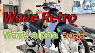 Honda Wave alpha Retro 2025 honda wavealpha2024 motorcycle [upl. by Eseryt438]