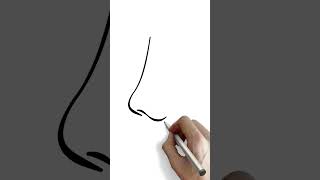 Nose drawing in front shorts linedrawing nosedrawing nose [upl. by Nivel]