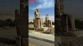 The Colossi of Memnon ColossiOfMemnon AncientMysteries History Archaeology AncientWorld Egypt [upl. by Rialc]