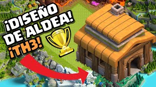 🏆 ¡EL MEJOR DISEÑO DE ALDEA PARA COPAS DE TH3  AYUNTAMIENTO 3 CLASH OF CLANS [upl. by Hsirap]