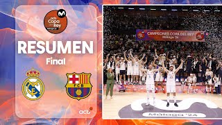 Real Madrid  Barça 9685 RESUMEN  Copa del Rey Málaga 2024 [upl. by Yenots898]