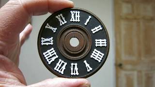 Gluing numbers to a cuckoo clock dial using a 3D printed template [upl. by Silrac]