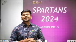 Introduction of Spartan 2024 by abhas saini sir  latest for all govt exam [upl. by Vivl17]