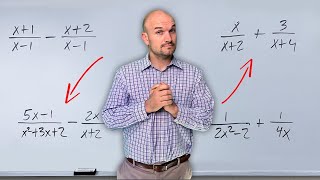 Add and Subtract Rational Expressions Step by Step [upl. by Irtimd]