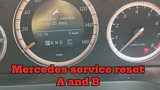 how to reset service Mercedes C250C300C350C180C200C320E250E300E350E400E200GlkSlk [upl. by Stedmann]