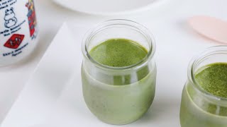 簡單易做 3種材料 抹茶牛奶布甸 布丁  No Gelatine Matcha Milk Pudding Recipe [upl. by Sherman262]