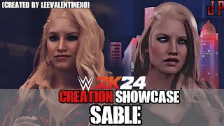 WWE 2K24 Creation Showcase Sable  Created by LeeValetineXo [upl. by Asoramla446]