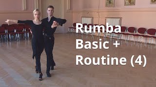 Rumba Basic  Choreography 4  Curl and Progressive Walks Three Alemanas [upl. by Habeh178]