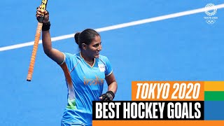 🏑 UNBELIEVABLE hockey goals at Tokyo2020  Top Moments [upl. by Kciregor]