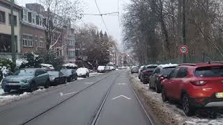 🇧🇪🚊9️⃣2️⃣ Cab view  STIBMIVB Line 92 from quotFortJacoquot to quotSchaarbeek GareStationquot March 2024 [upl. by Therine]