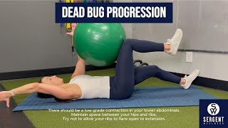 Dead Bug Progression with PhysioBall [upl. by Ogram]